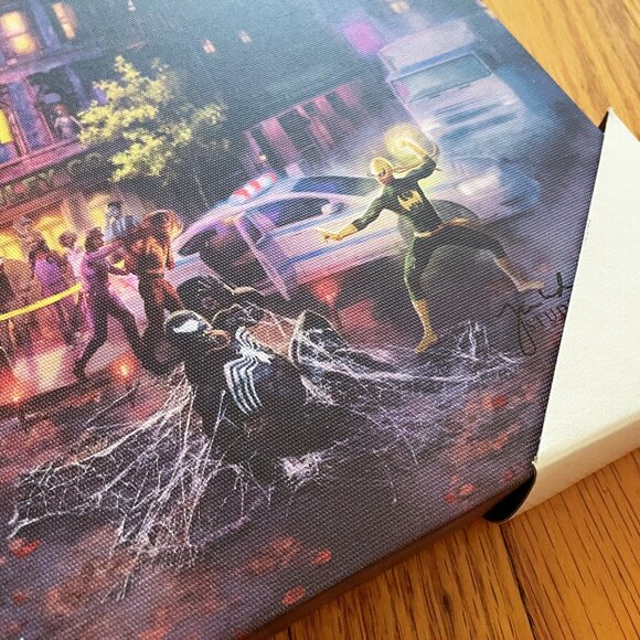 SPIDERMAN and BATMAN GOTHAM CITY, Marvel Wall Art. Gallery Wrapped Canvas! - Picture 12 of 16